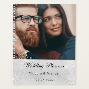 Parties scintillant en argent photo mariage de mar