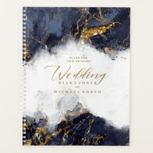 Parties scintillant en marbre Mariage Marine Blue