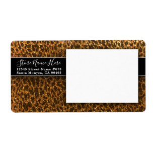 Parties scintillant en or noir Cheetah Poster de a