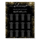 Parties scintillant en or noir mariage