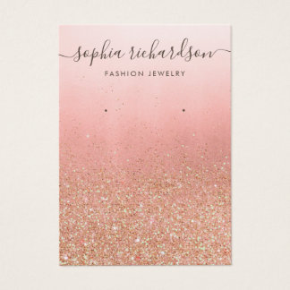 parties scintillant en or rose carte d'affichage