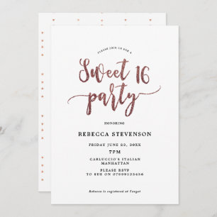 parties scintillant en or rose douce 16 invitation