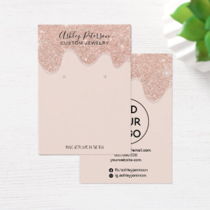 parties scintillant en or rose gouttes bijoux bouc