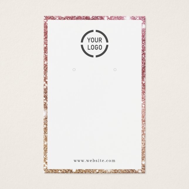 parties scintillant en or rose logo personnalisé é (Devant)