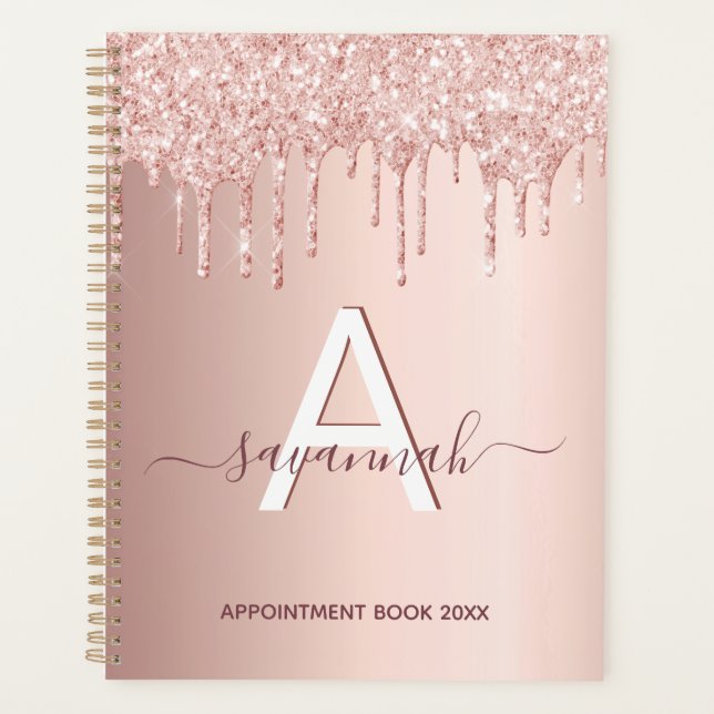 parties scintillant en or rose rousse monogramme g (Devant)