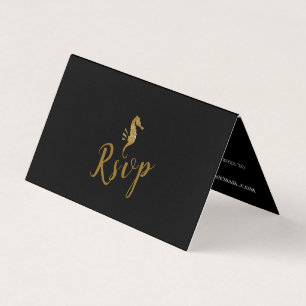 Parties scintillant en or Seahorse avec carte phot