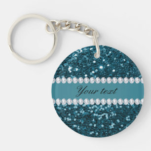 Parties scintillant et diamants bleu foncé Turquoi