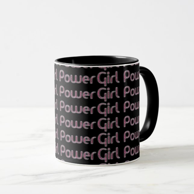 Parties scintillant Fille Power Mug (Devant droit)