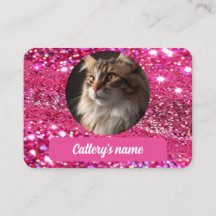 Parties scintillant fille rose Personnalisé Carte