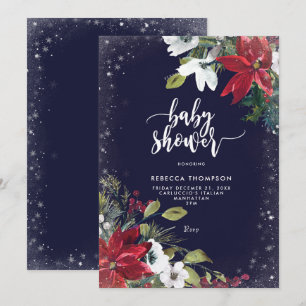 parties scintillant fleurie invitation au baby sho