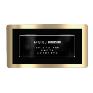 Parties scintillant Gold Black Metal RSVP Boutique