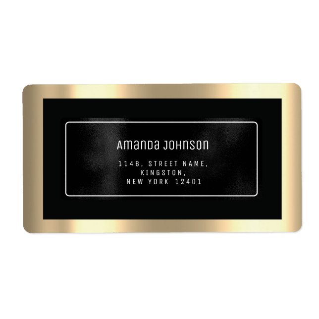 Parties scintillant Gold Black Metal RSVP Boutique (Devant)