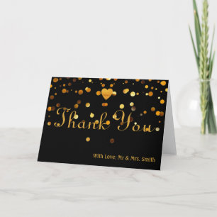 Parties scintillant Gold Coeur mignonne Merci Faux