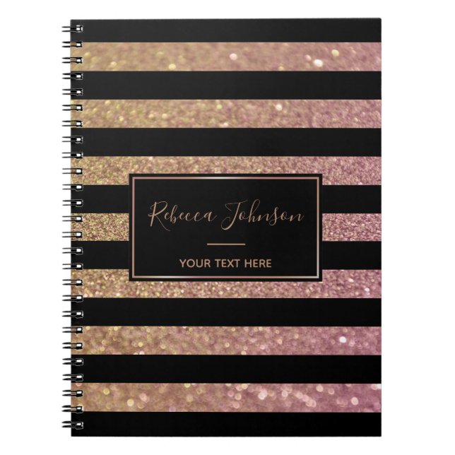 Parties scintillant Gold Rose de luxe - Carnet (Devant)