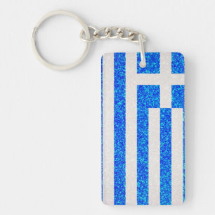 Parties scintillant Grèce drapeau rectangle porte 