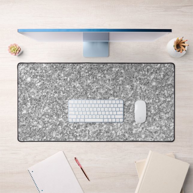 Parties scintillant Gris Et Blanche (Bureau 1)