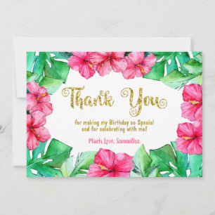 Parties scintillant Hibiscus rose tropical Merci d