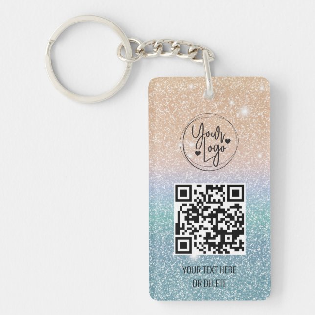 Parties scintillant Holographique Code QR Logo Ent (Devant)