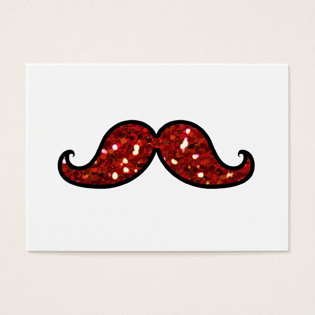Parties scintillant IMPRIMÉE FUNNY RED MUSTACHE (Devant)