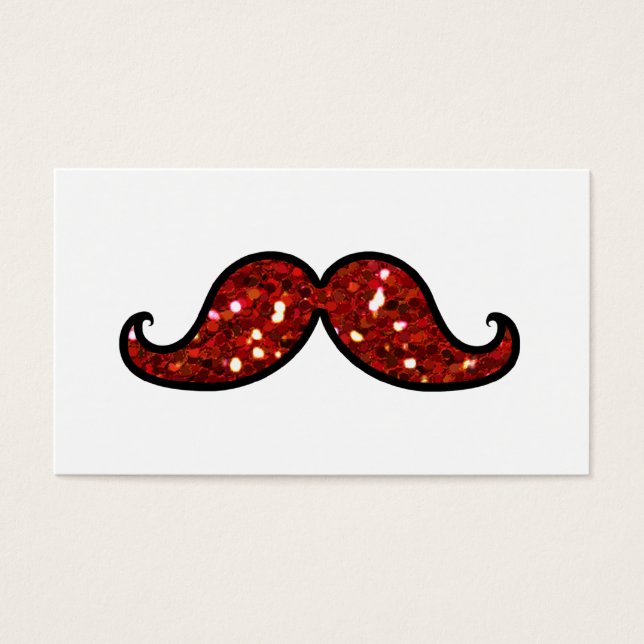 Parties scintillant IMPRIMÉE FUNNY RED MUSTACHE (Devant)