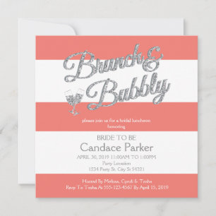 Parties scintillant, Invitations de douche nuptial