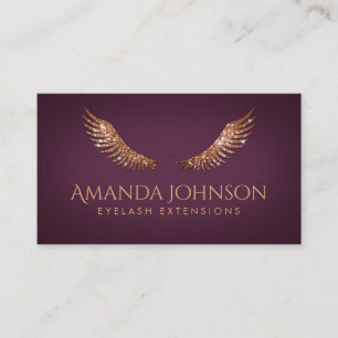 Parties scintillant Lashes Gold Wings Carte couleu
