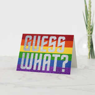 PARTIES SCINTILLANT LGBT Devine Quoi ? Carte de so