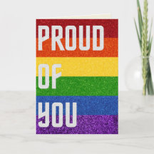 PARTIES SCINTILLANT LGBT Fière De Vous Carte