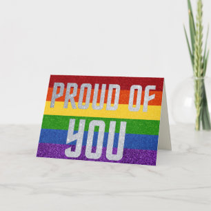 PARTIES SCINTILLANT LGBT Fière De Vous Carte