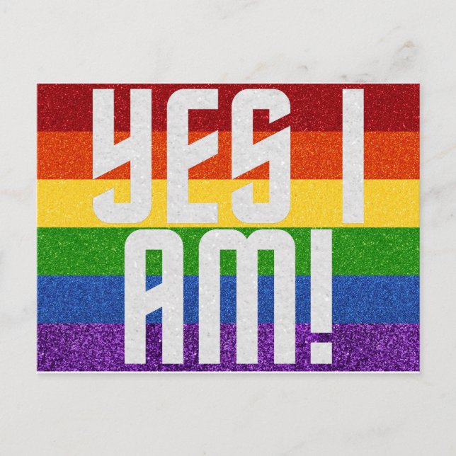 PARTIES SCINTILLANT LGBT Oui Je Suis ! Carte de so (Devant)