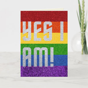 PARTIES SCINTILLANT LGBT Oui Je Suis ! Carte de so