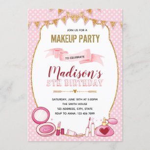 Parties scintillant maquillage invitation à la fêt