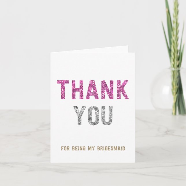 Parties scintillant Merci D'Être Ma Femme D'État (Devant)