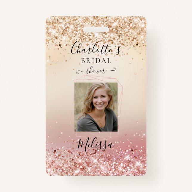 Parties scintillant moderne Badge Gold-Rosegold (I (Devant)