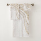 Parties scintillant moderne chic en marbre blanc f