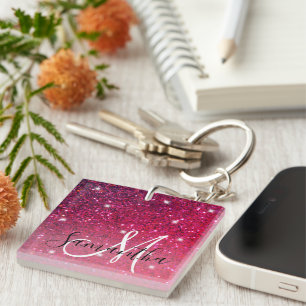 Parties scintillant moderne rouge et rose Nom des 