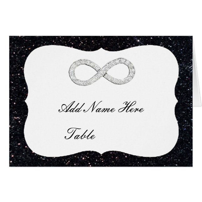 Parties scintillant noire Diamant Infinie Table Ca (Devant Horizontal)