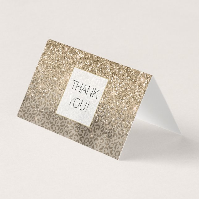 Parties scintillant or Empreinte de léopard Brown (Front)