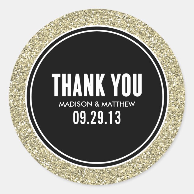 PARTIES SCINTILLANT & OR | ÉTIQUETTES DE LA FAVEUR (Devant)