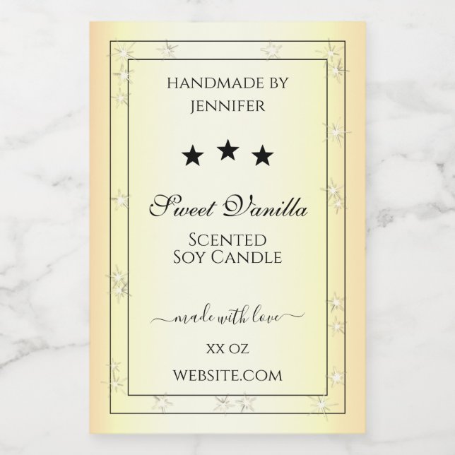 Parties scintillant or étonnante Étiquettes d'emba (Étiquettes simples)