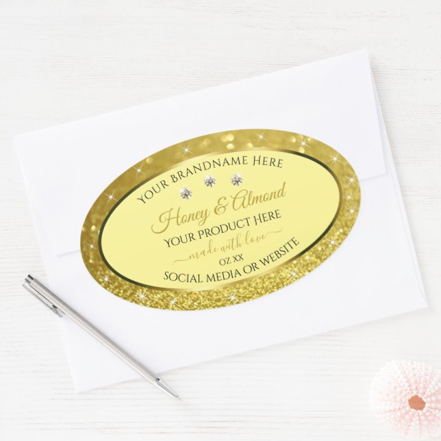 Parties scintillant or glamour Produits Étiquettes (Enveloppe)