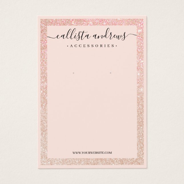 Parties scintillant or rose Bordure Cursive Écran  (Devant)