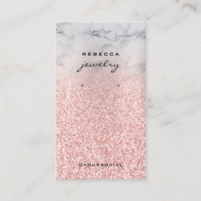 Parties scintillant or Rose en marbre  d'or Carte  (Devant)