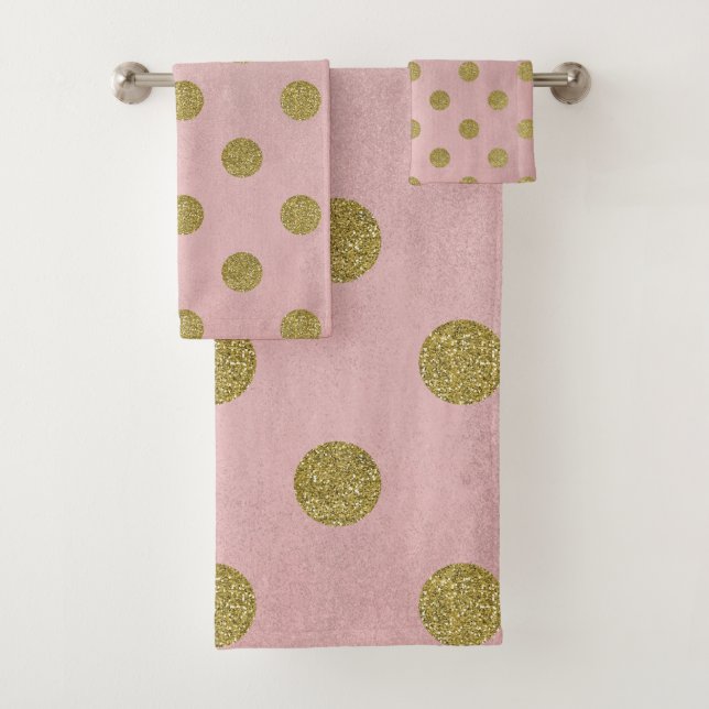 Parties scintillant or rose Rose doux Glam Pois mi (En situation)