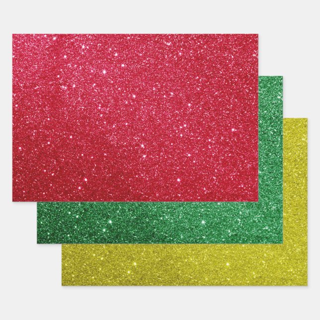 Parties scintillant Papier d'enveloppement de Noël (Lot)