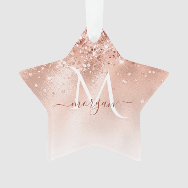 Parties scintillant Peach Rose or Monogramme (devant)