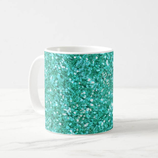parties scintillant pétillante turquoise tasse à c (Devant gauche)