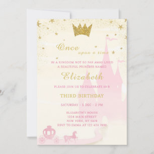 Parties scintillant Princesse Invitation d'anniver