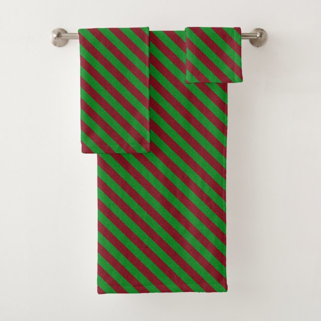 Parties scintillant Red & Green Stripes (En situation)