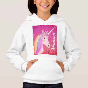 Parties scintillant rose arc-en-ciel Unicorne pers